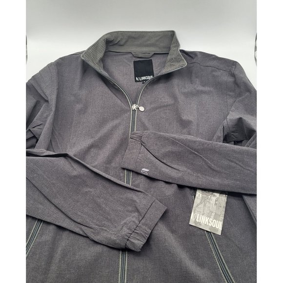 Linksoul Other - Linksoul Men's Small Black Morris Full-Zip Windbreaker Golf LS524 Athleisure